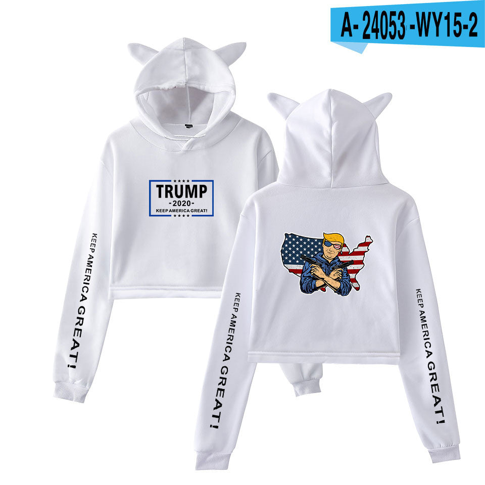 Ladies Trump Print Hoodie